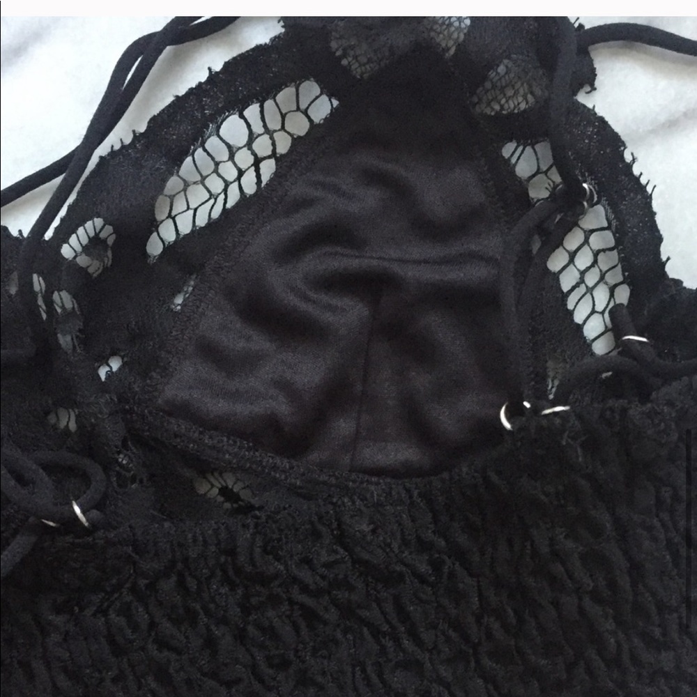 Freya Black Bralette Crop Top - Picture 7 of 7